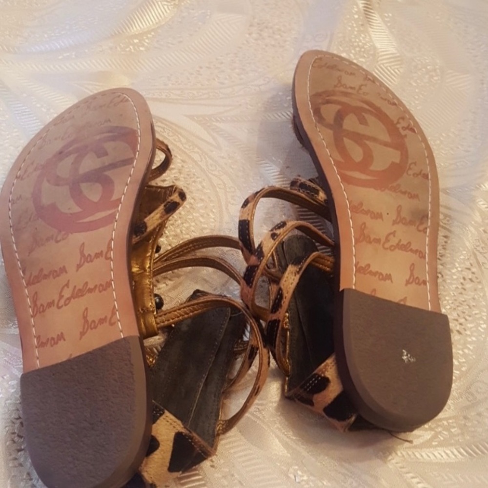 Sam Edelman Leopard Gladiator Sandals - Picture 3 of 3